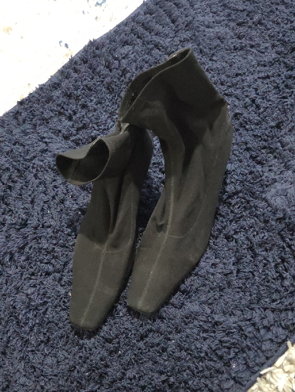 Circo Black Stretch Sock Ankle Boots